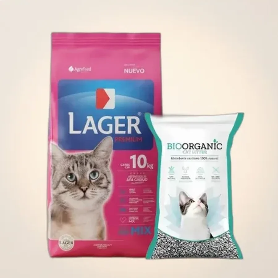 Lager Gatos 10 kg + Piedra ORRGANICAT 7 kg